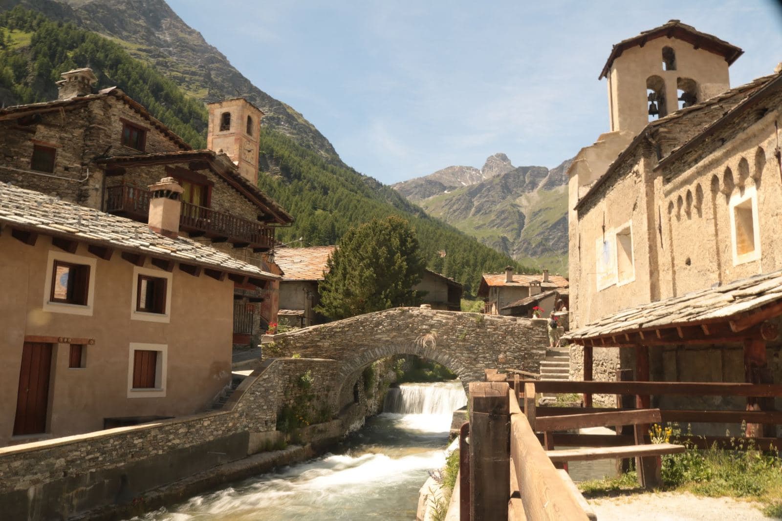 The stone-and-slate village of Chianale
