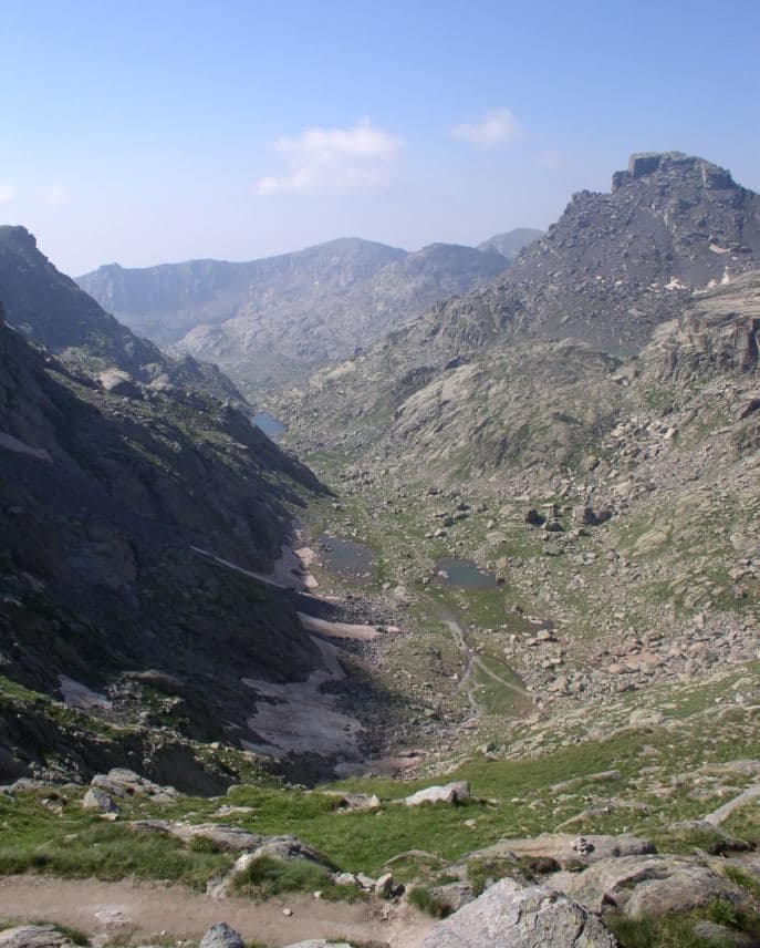 The high alpine valley of the Vallée des Merveilles