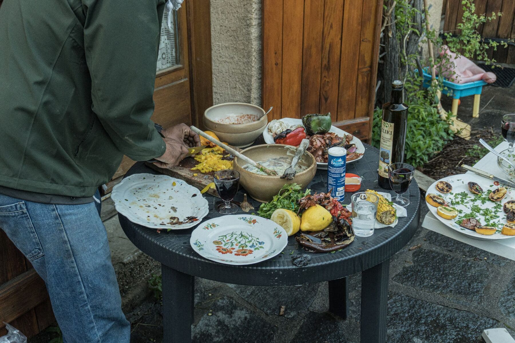 A shared meal on a previous trip